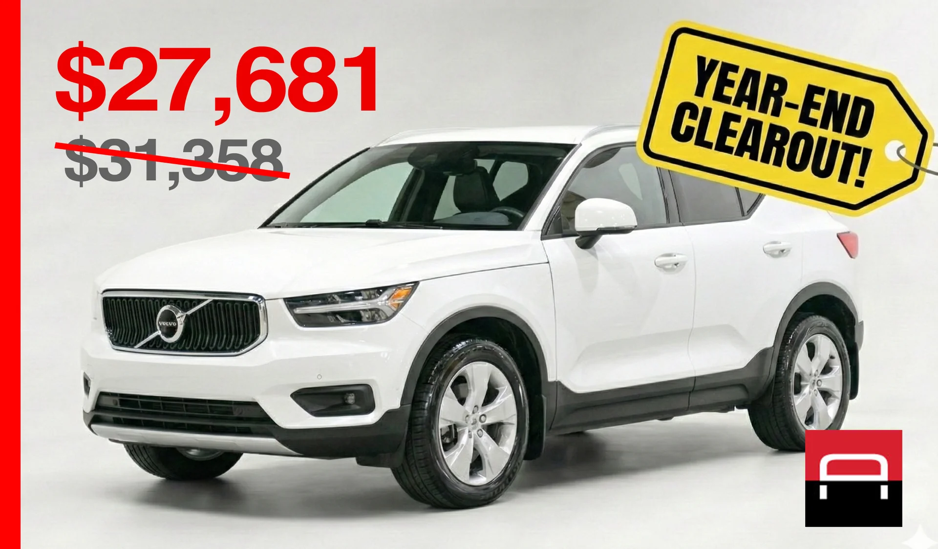 Volvo XC40 year-end clearout advertisement